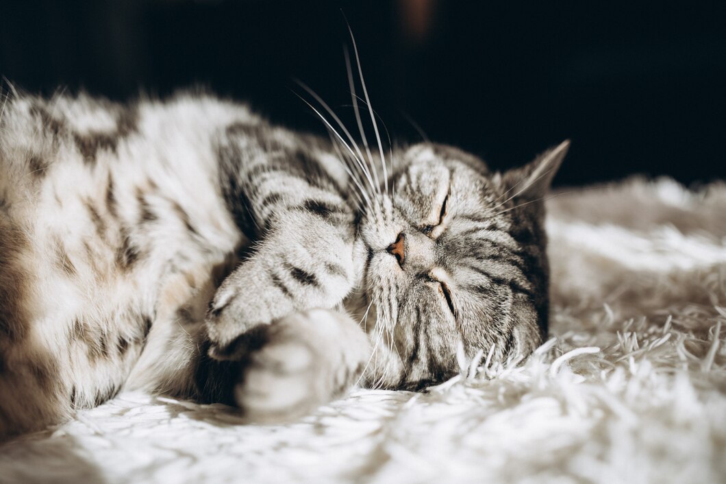 Кошка храпит во сне