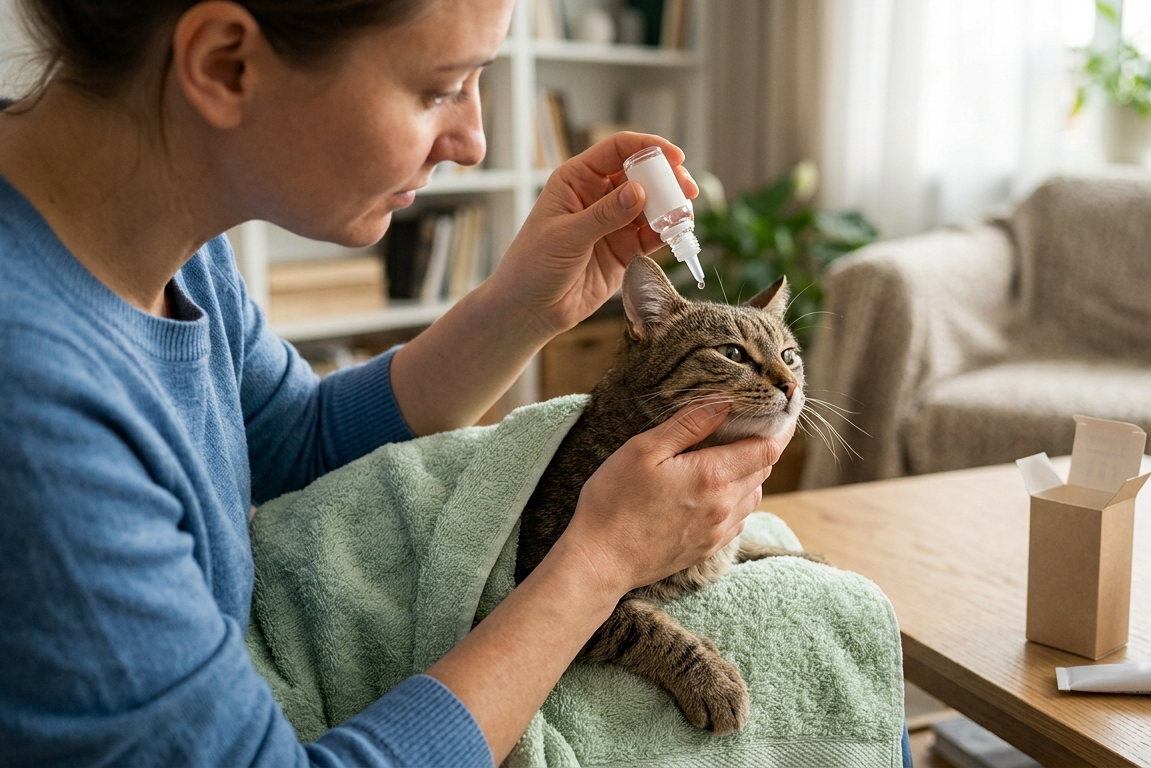 Чем лечить уши кошке