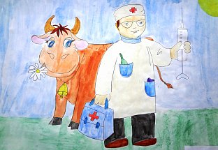 "Ветеринар и коровка"